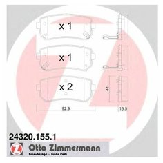 Комплект тормозных колодок Zimmermann 24320.155.1