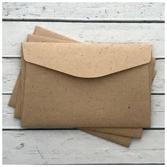 ОКО5000 Конверт для открытки 11*17 см компл. 3шт. из Крафт- бумаги Лоза