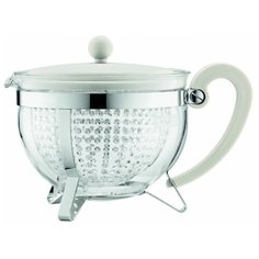 Чайник заварочный с прозрачным фильтром Chambord 1.3 л. белый Bodum