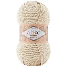 Пряжа ALIZE Cotton Gold Pratica 100гр, 220м (55%хлопок, 45%акрил) (67 молочно- бежевый), 5 мотков