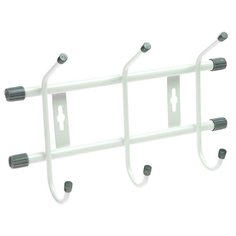 Вешалка настенная на 3 крючка, 28,5×6,7×18 см, цвет белый Nika