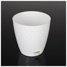 Кашпо с прикорневым поливом «Румба», 1,5 л, цвет белый Plast Avenue