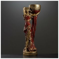 Фигура с кашпо "Девушка Нимфа" бронза микс 88см Хорошие сувениры