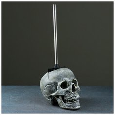 Подставка под ёрш "Череп" 16х15х22см (ершик н/сталь) Хорошие сувениры