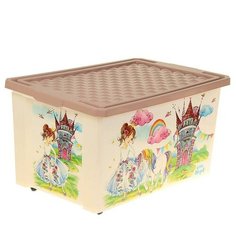 Ящик для хранения игрушек «Сказочная Принцесса», 57 л, на колёсах Little Angel
