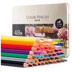 Карандаши цветные Deli 6567 цветной корпус 48цв.