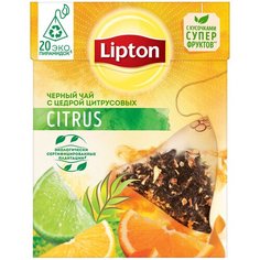 Чай черный Lipton Citrus в пирамидках, 20 шт., 1 уп.