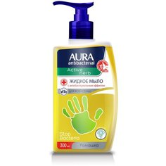 Мыло жидкое Aura с антибактериальным эффектом Ромашка, 300 мл