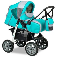 Коляска-трансформер Alis Amelia, бирюзовый/светло-серый