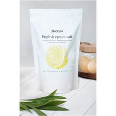 Marespa Английская соль для ванн с магнием EPSOM (Эпсом) с натуральными маслами лимона и лемонграсса, 2 кг