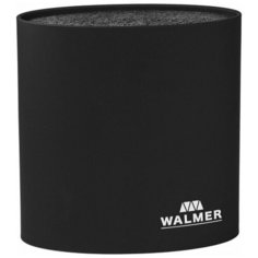 Подставка для ножей овальная, 16x7x16см, черная ТМ WALMER