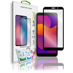 Защитное стекло для Honor 9S / 7S / Huawei Y5p / на Хонор 9s / 7s / Хуавей Y5p / 2.5D / Полноклеевое Черная рамка Lux Case