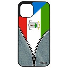 Чехол на смартфон Apple iPhone 12, "Флаг Гвинеи Экваториальной на молнии" Патриот Страна Utaupia
