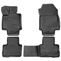 Коврики 3D в салон подходят для TOYOTA RAV4, 2019-> кроссовер, 4шт. (полиуретан) Element