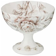 Ваза на ножке белый цветок 13х11 см Lefard (149559)