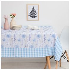 Скатерть прямоугольная 1282 145х220 см, габардин, полиэстер 100% Сирень