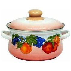 Кастрюля эмаль 01- Б1612/4М 3 л (серебристый)