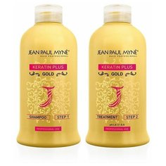 Комплект нанопластики Keratin Plus Gold: шампунь глубокой очистки (200 мл) + кератин (200 мл) Jean Paul Myne