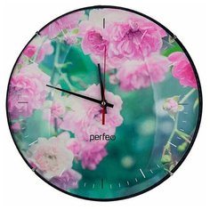 Настенные часы Perfeo "PF-WC-006", круглые д. 30 см, без корпуса / роза