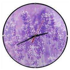 Настенные часы Perfeo "PF-WC-006", круглые д. 30 см, без корпуса / лаванда
