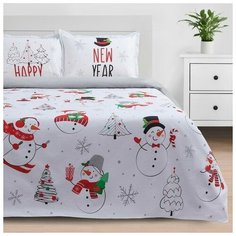 Постельное белье 1.5-спальное Этель Snowman, бязь, 2 наволочки 50 х 70 см, белый
