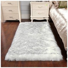 Меховой ковер 120 x 170 White- Grey Kand