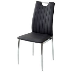 Кухонный- Обеденный Стул COMFORT 999 PU#605 черный, экокожа / каркас металический ножки хромированные m- sity (м- сити) / Ru- Stol. ru