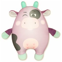 Мягкая игрушка-антистресс Штучки, к которым тянутся ручки Корова "Глазок", 33см, сиреневая