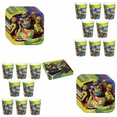 Набор бумажной посуды «Черепашки-ниндзя», на 16 персон Amscan