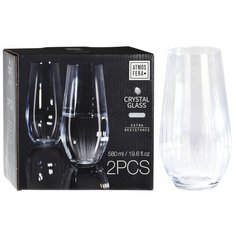 Набор из 2- х стаканов для воды с полосками Объем: 580 мл Garda Decor