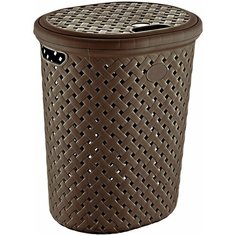 Корзина для белья Nice&Price "Рогожка" 42л 415х330х510 мм цвет венге