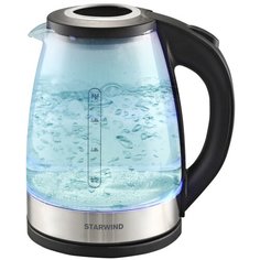 Чайник электрический Starwind SKG2082, 1.7 л, 1700 Вт, черный