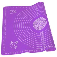 Коврик силиконовый для раскатки теста и выпечки 65х45 см (фиолетовый) Casalinghi