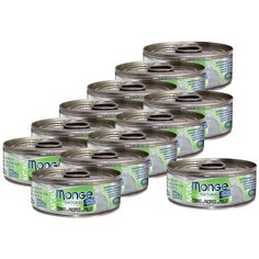 Влажный корм для кошек Monge Natural, с тихоокеанским тунцом, с курицей 12 шт. х 80 г