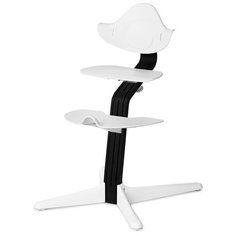 Растущий стульчик Evomove Nomi + текстиль, белый/черное основание/розовая пудра