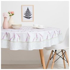 Скатерть круглая 4062 145х145 см, габардин, полиэстер 100% Сирень