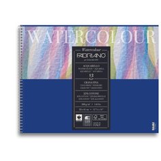 Альбом для акварели Fabriano Watercolour Studio 300г/м2 (25%хлопок) 32*41см Фин 12л спираль по короткой стороне