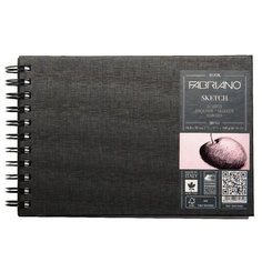 Блокнот для зарисовок Fabriano Sketch Book 110г/м2 14.8*21см мелкозернистая 80л (ландшафт) спираль по короткой стороне