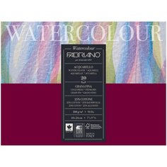 Блок для акварели Fabriano Watercolour Studio 200г/м2 (25%хлопок) 18*24см Фин 20л склейка по 4 сторонам