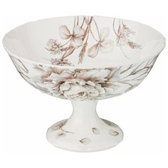 Ваза на ножке белый цветок 15х11 см Lefard (149560)