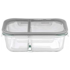 WALMER Контейнер с разделителем Home Chef, 15.4x20.7 см, серый/прозрачный