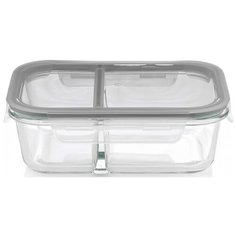 WALMER Контейнер с разделителем Home Chef, 13.2x17.6 см, серый/прозрачный