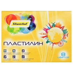 Пластилин Silwerhof 956153-08 Солнечная коллекция 8цв. 120гр. стек картон. кор.