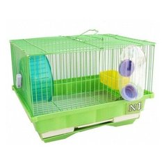 №1 Дкг114 Клетка д/хомяка, укомплектованная, без дома 30*23*21см N1