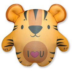 Мягкая игрушка антистресс Штучки, к которым тянутся ручки "Тигр Любовь", желтый 33см