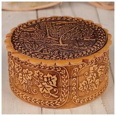 Шкатулка «Березки у реки», 7×3,5 см, береста 1230085 Сима ленд