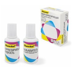 Жидкость коррект. Silwerhof 4430022 20мл (в комплразбавитель 20мл) коробка картонная