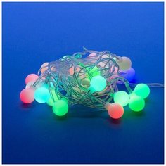 Гирлянда Uniel нить 09580 (280 см), 280 см, 25 ламп, разноцветный/бесцветный провод