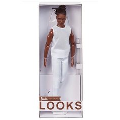 Кукла Barbie "Barbie Looks" Лукс безграничные движения Кен темнокожий брюнет с косами и пучком GXL14