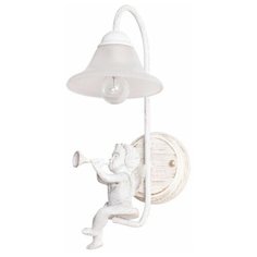 Настенный светильник Arte Lamp Amur A1133AP-1WG, E27, 60 Вт, кол-во ламп: 1 шт., цвет арматуры: золотой, цвет плафона: белый